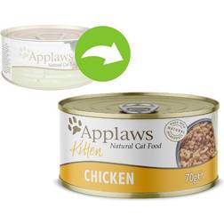 Applaws Kitten Alimento Umido Per Gatto - Set % Mix 24 x 70 g (Sardine + Pollo + Filetto di Tonno)