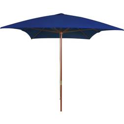 vidaXL Parasol d'Extérieur Mât en Bois 200x300 cm Taupe Jardin Plage 200cm