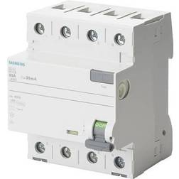 Siemens Fejlstrømsafbryder AC/DC RCCB HPFI 4P 25 A 30 mA type B kort tid forsinket