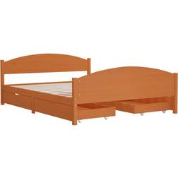 vidaXL Bed Frame with 4 Drawers 73.5cm