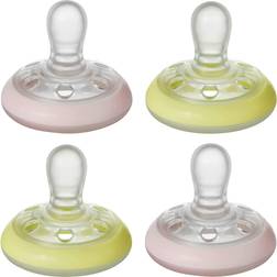 Tommee Tippee Breast-Like Pacifier Night, Glow in the Dark 0-6m 4-pack