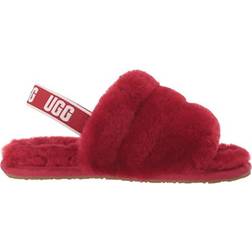 UGG Kid's Fluff Yeah Slide - Samba Red