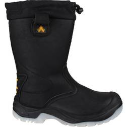 Amblers Steel FS209 Safety Pull On Womens Ladies Boots Riggers Safety Negro