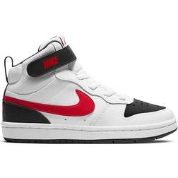 Nike Court Borough Mid 2 PSV - White/University Red/Black