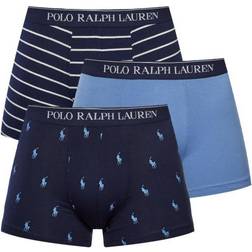 Polo Ralph Lauren 3-Pack Trunks - Navy/Light Navy/Elite Blue