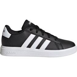 Adidas Kid's Grand Court Lifestyle Tennis - Core Black/Cloud White/Core Black