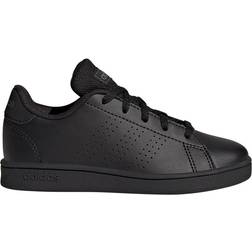 adidas Kid's Advantage Lifestyle Court Lace - Core Black/Core Black/Grey Six