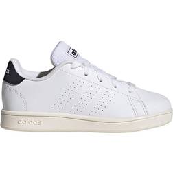 adidas Kid's Advantage Lifestyle Court Lace - Cloud White/Legend Ink/Cloud White