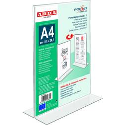 Skilteholder A4 T-fod (5 stk) Arda Brochureholdere 80TA4