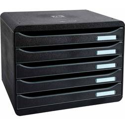 Exacompta Big Box Plus Landscape 5 Drawer Set, black