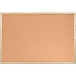 Bi-Office Cork Notice Board 900x600mm Pine, none 90x60cm