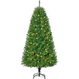 Homcom Pre-Lit Artificial Green Christmas Tree 180cm