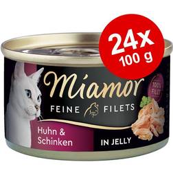 Miamor 24x100g Tun & vagtelæg Fine Fileter gelé Kattemad