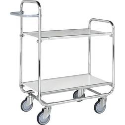 Konga Mekaniska mek Zinc plated shelf truck, max. load 250 kg, 2 shelves, LxWxH 1195 x 470 x 1120 mm