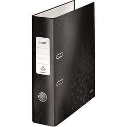 Leitz 180° WOW Laminated Lever Arch File. 80mm. A4. Black