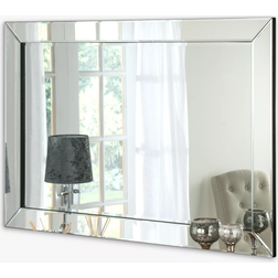 Contemporary Angled Black 120cm Wall Mirror