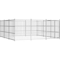 vidaXL Hundgård utomhusbruk 450x450x185