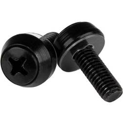 StarTech 50 Pack Of M6 Mounting Screws M6 X12mm Screws Black