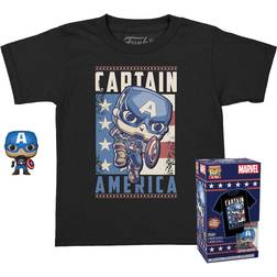 Captain America Captain America Pocket Pop! & Tee Funko Pop! Herrer multicolor