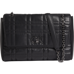 Calvin Klein Re-Lock Quilt Shoulder Bag - Black