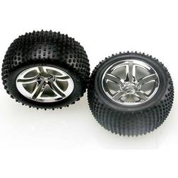 Traxxas Tires & Wheels Alias/Twin-Spoke (Nitro Rear) 2.8" (2)