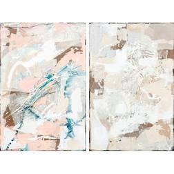 Dkd Home Decor "Kanvas Abstrakt (150 x 3,8 x 100 cm) (2 antal) Tavla