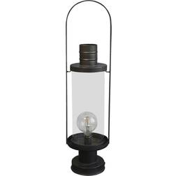 Chic Antique Fransk stallykta inkl. lampa & timer H63 Ø16 cm antikt kol 1 st Lanterne