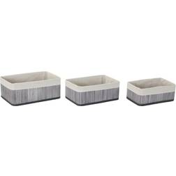 Dkd Home Decor "Korg set Polyester Bomull MDF Bambu Traditionell (35 x 25 x 14 cm) Korg