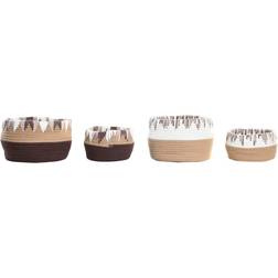 Dkd Home Decor set Bomull Fibrer (2 antal) (27 x 27 x 17 cm) Korg