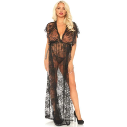 Leg Avenue Kimono en dentelle transparente noir Noir