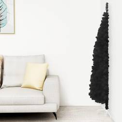 vidaXL Slim Artificial Half with Stand Black 180 cm Christmas Tree
