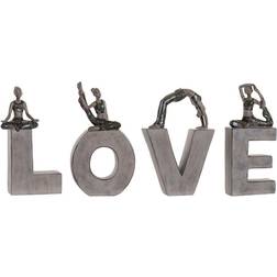 Dkd Home Decor Dekorativ Love Harpiks (13 x 6 x 23 cm) (40 x 4 x 22 cm) (4 pcs) Dekorationsfigur