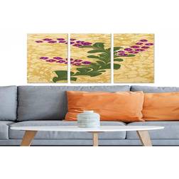 Furniturebox Floral 3-pack Flerfärgad 20x50 cm Tavla