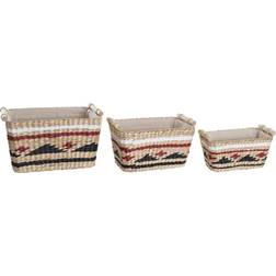 Dkd Home Decor Kurvesæt Polyester Kolonistil Fiber (39 x 27 x 24 cm) Kurv
