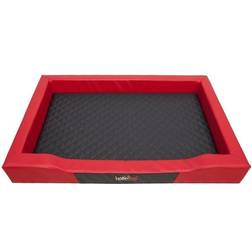 Hobbydog L (R1) DELUXE RED SKAJ, BLACK MATTRESS