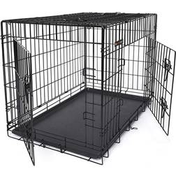 Songmics Cage Pliable Chien 107 x 70 x 77,5 cm 2 Portes Plateau Amovible