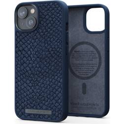 Njord byELEMENTS Salm.Leather Magsafe Case iPhone 14 blue