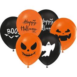 Ballonnen Halloween Zwart&Oranje (8st)