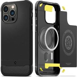 Spigen Rugged Armor (MagFit) Compatible with MagSafe Designed for iPhone 14 Pro Max Case (2022) Matte Black