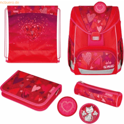 Herlitz UltraLight Plus Sweet Hearts, Pencil pouch, Sport bag, Penalhus, Skoletaske, Pige, Grad & grundskole, Rygsæk, 15 L, Frontlomme, Sidelomme