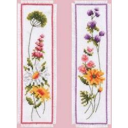 Broderikit Bokmärke Blomster 2-pack