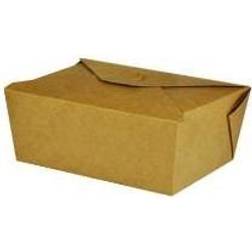 Diverse Takeaway æske 1000 ml 150x120x65 mm FSC-mærket Karton med biocoating Brun,6 ps x 50 stk/krt