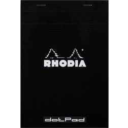 Rhodia head stapled pad black N°16 dotted