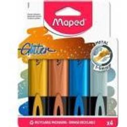 Maped Highlighter Fluo Peps metallic glitter 4 colors