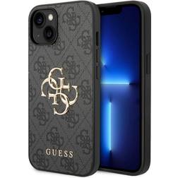 Guess iPhone 14 Cover Big Metal Logo Grå