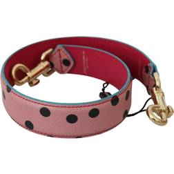 Dolce & Gabbana Pink Polka Dot Leather Shoulder Women's Strap