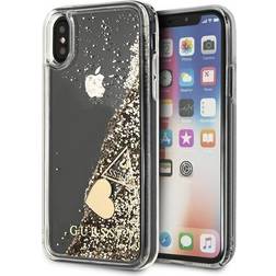 Guess GUOHCPXGLHFLGO iPhone X/Xs gold/złoty hard case Glitter Charms