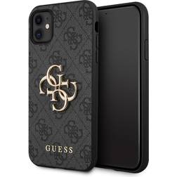 Guess iPhone 11 Cover Metal Logo Grå