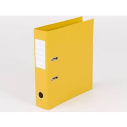 Q-line Brevordner gul A4 metalskinne 75mm ryg