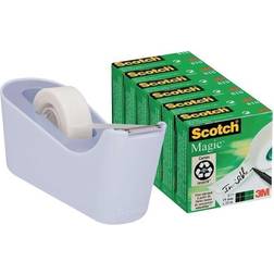Scotch tapedispenser lavendel Magic tape, 6 ruller, 19 mm x 33 m